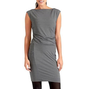 Athleta Micro Stripe Westwood Ruched Dress